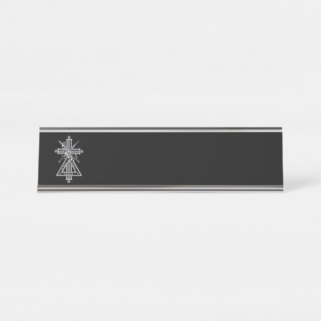 Freemasonenkreuz Schreibtischnamensplakette (Vorderseite )