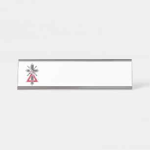 Freemasonenkreuz Schreibtischnamensplakette