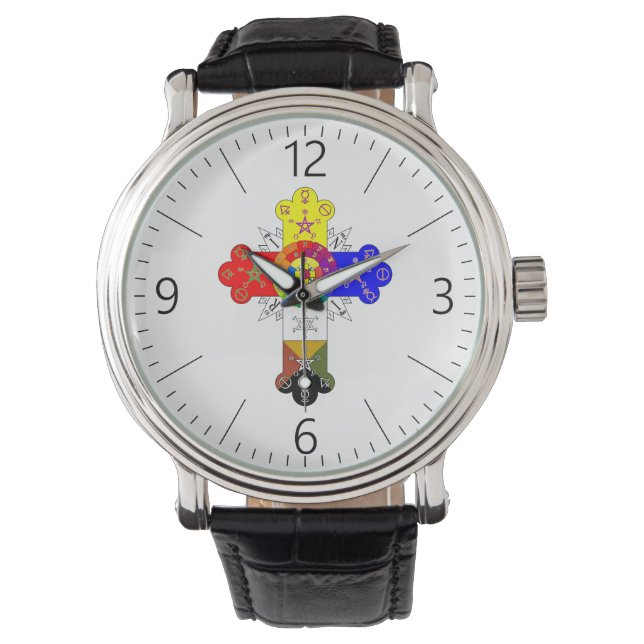 Freemasonic Rosy Cross Armbanduhr (Vorderseite)