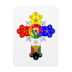 Freemasonic Rosy Cross Magnet