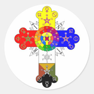 Freemasonic Rosy Cross Runder Aufkleber