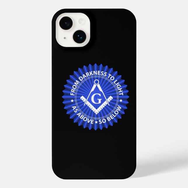 Freemasonry symbol iPhone 14 plus hülle (Rückseite)