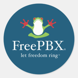 FreePBX-Logo-Aufkleber Runder Aufkleber