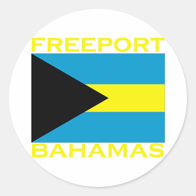 Freeport, Bahamas Runder Aufkleber (Vorderseite)
