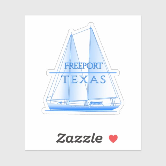 Freeport Coastal Nautical Sailing Aufkleber (Blatt)