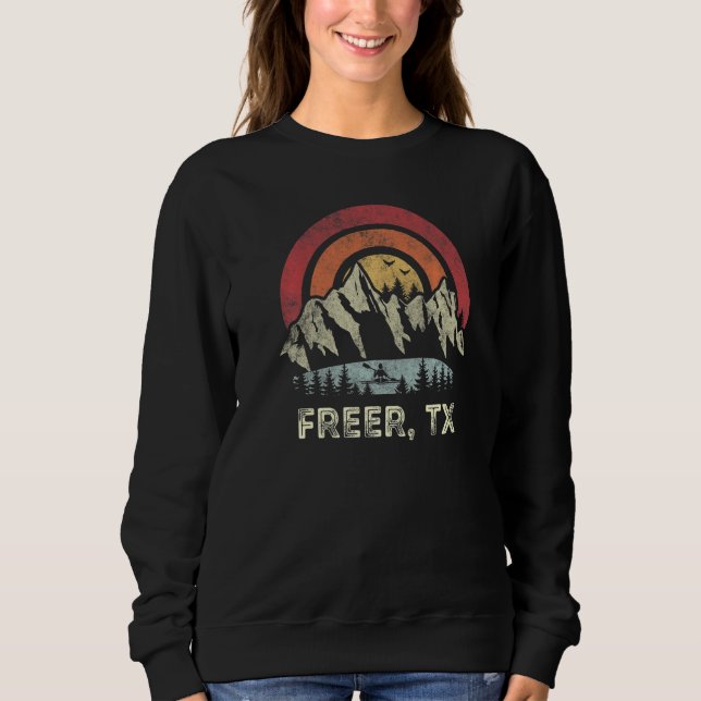 Freer Texas Mountain Sunset Sunrise Kayaking   Sweatshirt (Vorderseite)