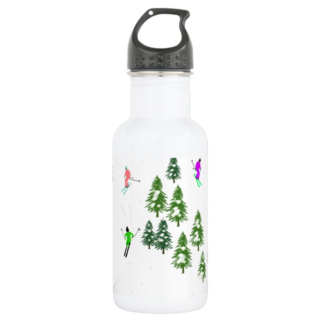 Freeride Alpine Skiers Skilaufe Ski Edelstahlflasche (Vorderseite)