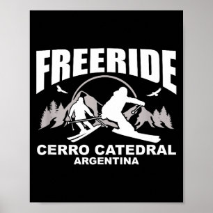 Freeride-Skiing Cerro Catedral Argentinien  Poster