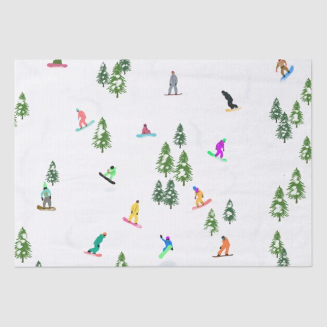 Freeride Snowboard Snowboarder Snowboarder Seidenpapier (Vorderseite)