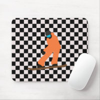 Freeride Snowboarder Orange Anzug geprüft
