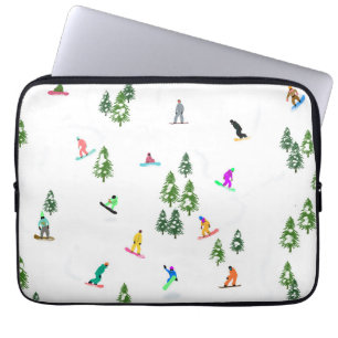Freeride Snowboarder Snowboarden Illustration Laptopschutzhülle