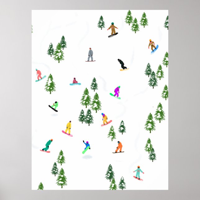 Freeride Snowboarder Snowboarden Winter Poster (Vorne)