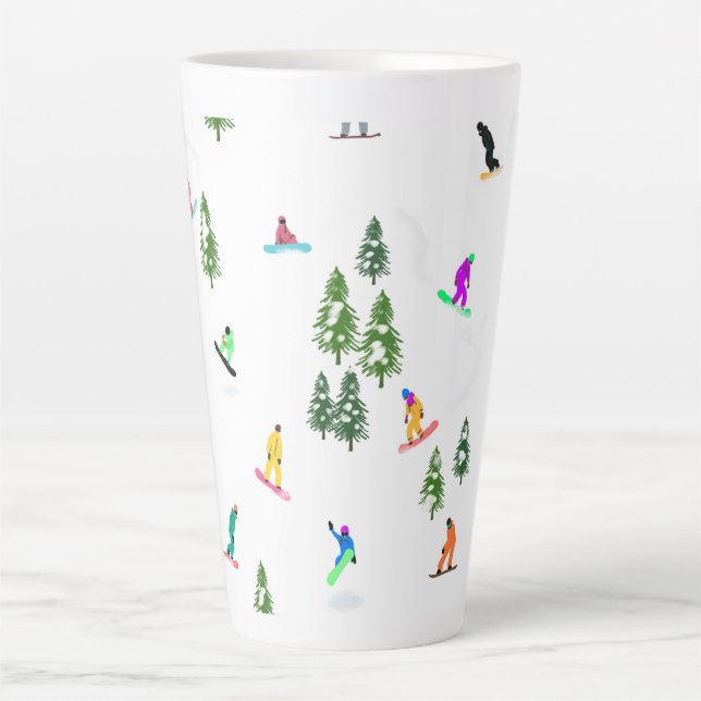 Freeride Snowboarder Snowboarder Design Milchtasse (Vorderseite)