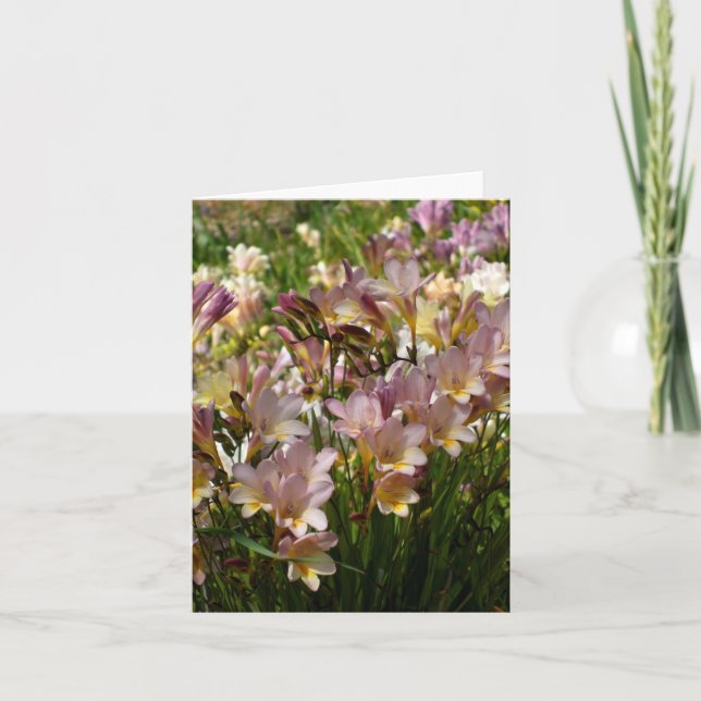 Freesia-Anmerkungs-Karte Karte (Vorderseite)