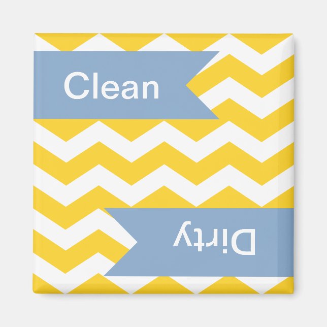 Freesia Chevron Clean - Lave-vaisselle sale Magnet (Devant)