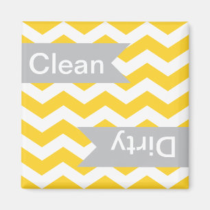 Freesia Chevron Clean - Lave-vaisselle sale Magnet