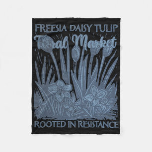 Freesia Daisy Tulip rooted in Resistenzen Subtile Fleecedecke
