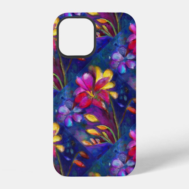 Freesia Floral IPhone Fall 12 Hülle (Rückseite)