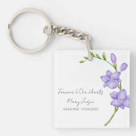 Freesia-Gedenk-Schlüsselerinnerungsfoto Schlüsselanhänger