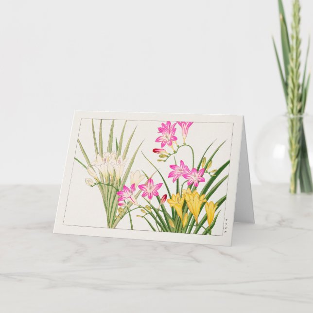 Freesia von Tanigami Konan Karte (Vorderseite)