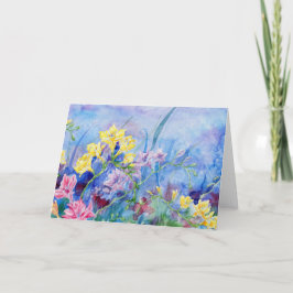 "Freesias" Blank Notecard Dankeskarte