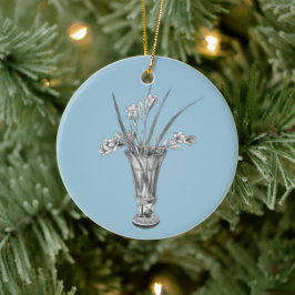 Freesias meiner Großmutter - Keramik Ornament