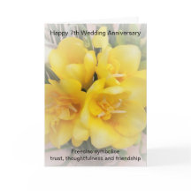 Freesias Personalisiert 7. Hochzeitskarte