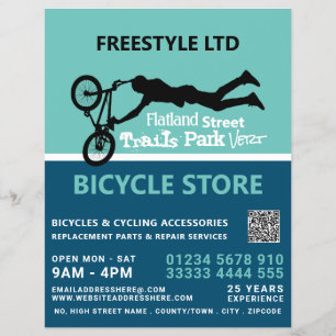 Freestyle-Bike-Motocross, Radfahren Geschäftswerbu Flyer