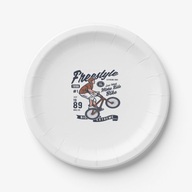 Freestyle Bike Pappteller (Vorderseite)