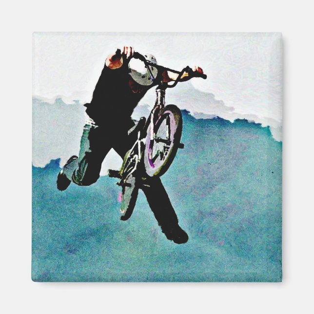 Freestyle BMX Fahrradstunt Magnet (Vorne)
