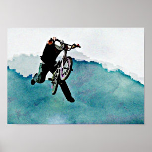 Freestyle BMX Fahrradstunt Poster