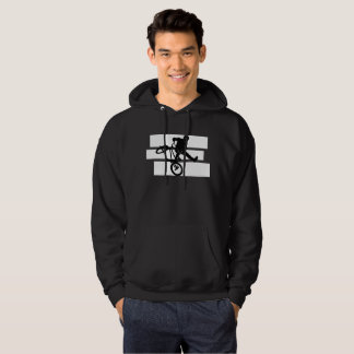Freestyle BMX Stunt Rider - Schwarz und Weiß kühl Hoodie