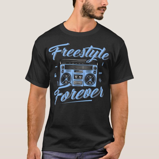 Freestyle Forever Music Boom Box Radio Liebe Music T-Shirt (Vorderseite)
