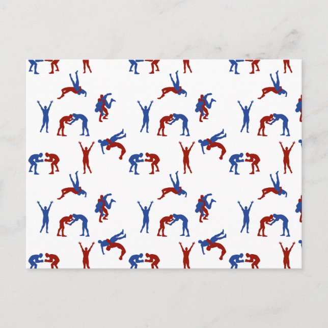 Freestyle Greco Roman Wrestling Pattern Postkarte (Vorderseite)
