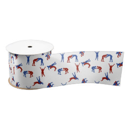 Freestyle Greco Roman Wrestling Pattern Satinband