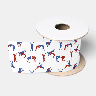 Freestyle Greco Roman Wrestling Pattern Satinband