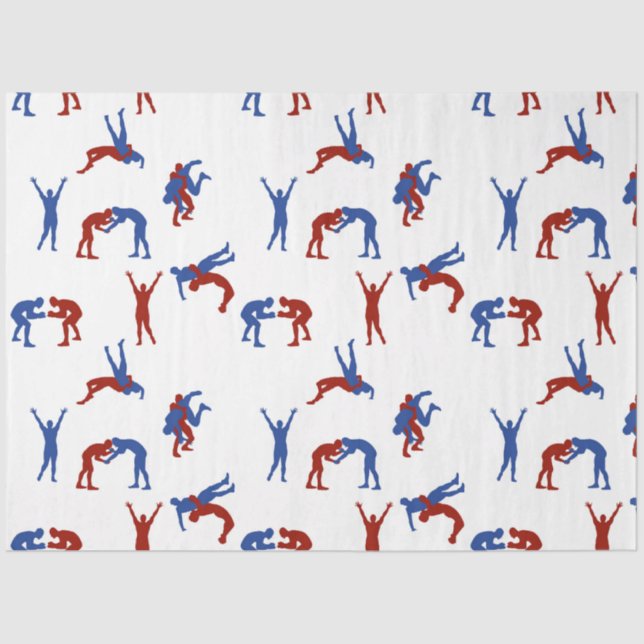 Freestyle Greco Roman Wrestling Pattern Seidenpapier (Vorderseite)