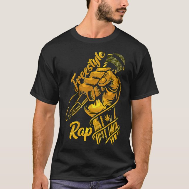 Freestyle Rap Hip Hop Best MC Golden T-Shirt (Vorderseite)
