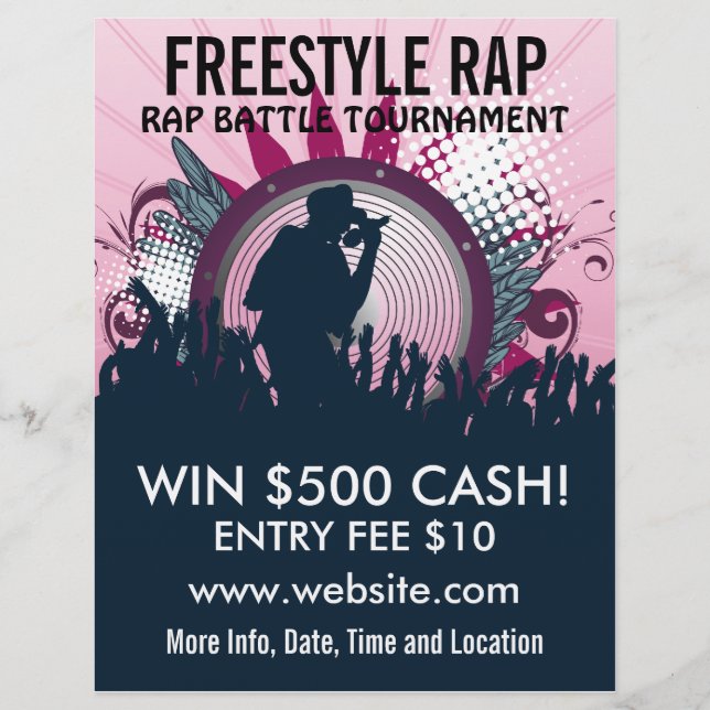Freestyle Rap Music Flyer (Vorne)