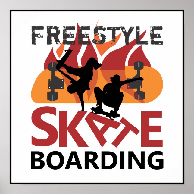 Freestyle Skateboarding Poster (Vorne)