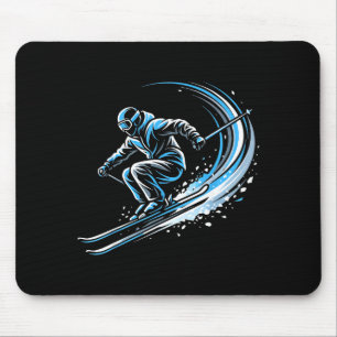 Freestyle-Ski-Skifahrer-Aktion Wintersport Kunst Mousepad