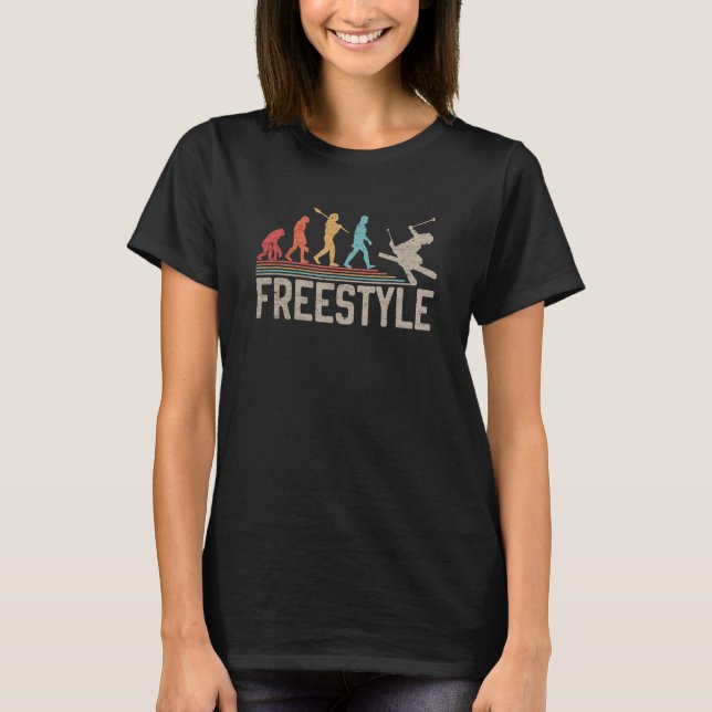 Freestyle Skier Evolution Man Apres Ski T-Shirt (Vorderseite)