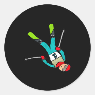 Freestyle-Skiing  Runder Aufkleber