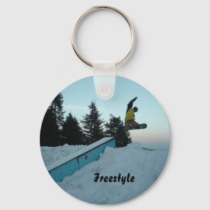 Freestyle Snow Boarder Schlüsselanhänger