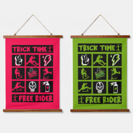 Freestyle Trick Scooter Wandteppich Mit Holzrahmen