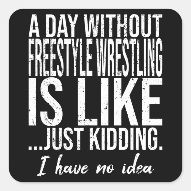 Freestyle-Wrestling-Geschenkidee Quadratischer Aufkleber (Vorderseite)