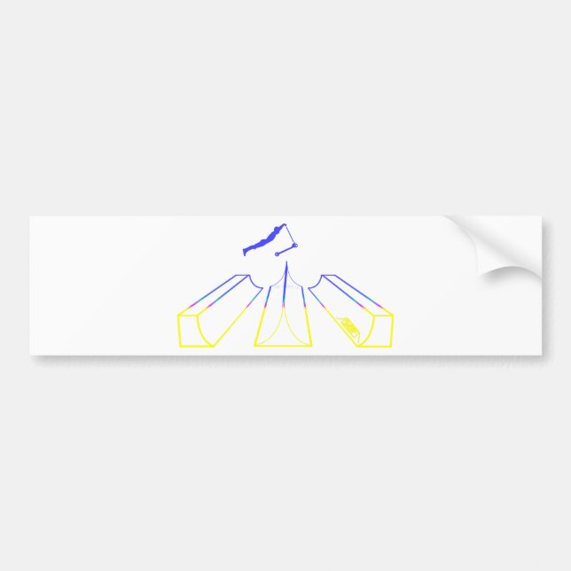 Freestylemotorroller Autoaufkleber (Vorne)