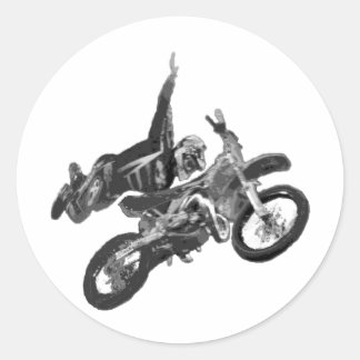 Freestylen mit Schmutzfahrrad Runder Aufkleber