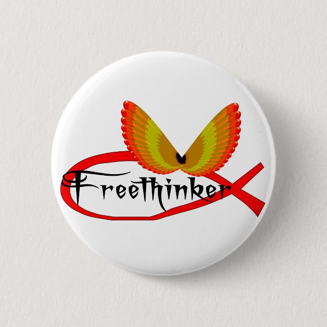 Freethinking-Fisch-Symbol Button (Vorderseite)