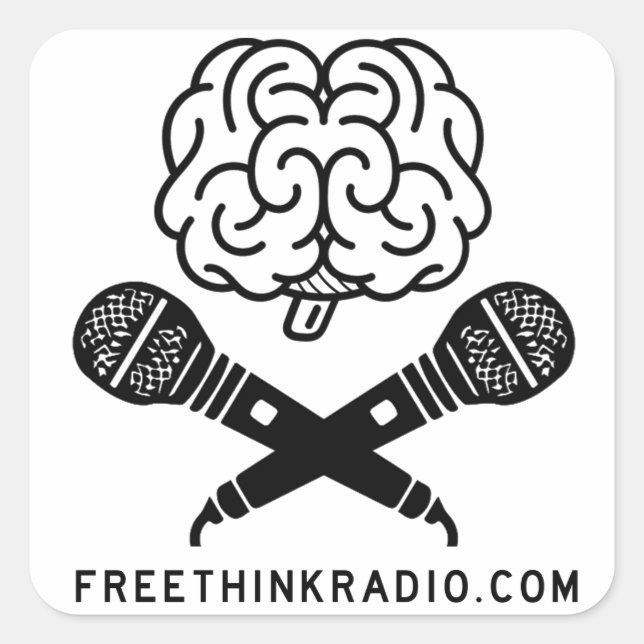 FreeThinkRadio Brainbones Stickers (Vorderseite)